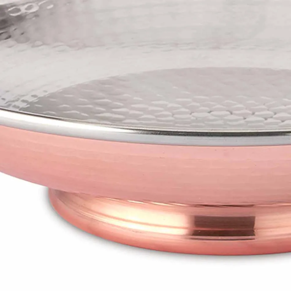 Design Tisch Obstschale Handgeschlagenes Kupfer Herzstück 28 cm - Terraemare Viadurini