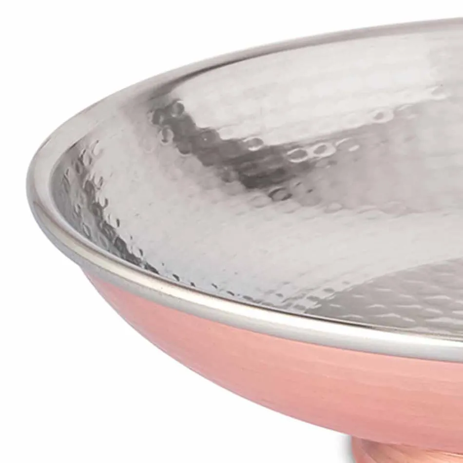 Design Tisch Obstschale Handgeschlagenes Kupfer Herzstück 28 cm - Terraemare Viadurini