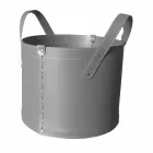 Zylindrischer Holzhalter aus regeneriertem Leder mit Tonda Firestyle Rädern Viadurini