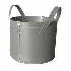 Zylindrischer Holzhalter aus regeneriertem Leder mit Tonda Firestyle Rädern Viadurini