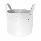 Zylindrischer Holzhalter aus regeneriertem Leder mit Tonda Firestyle Rädern Viadurini