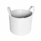 Zylindrischer Holzhalter aus regeneriertem Leder mit Tonda Firestyle Rädern Viadurini