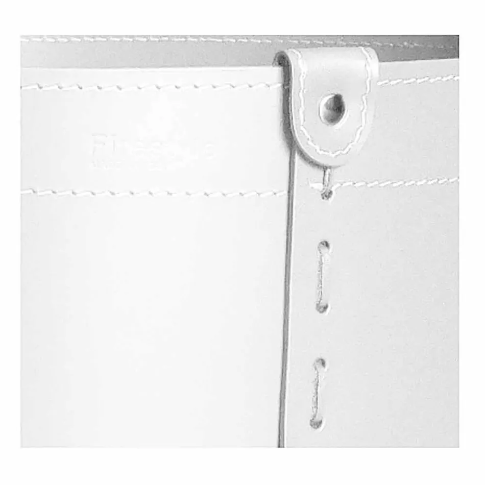 Zylindrischer Holzhalter aus regeneriertem Leder mit Tonda Firestyle Rädern Viadurini