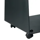 Holzhalter mit Rädern und Griffen aus Metall, hergestellt in Italien – Möwe Viadurini