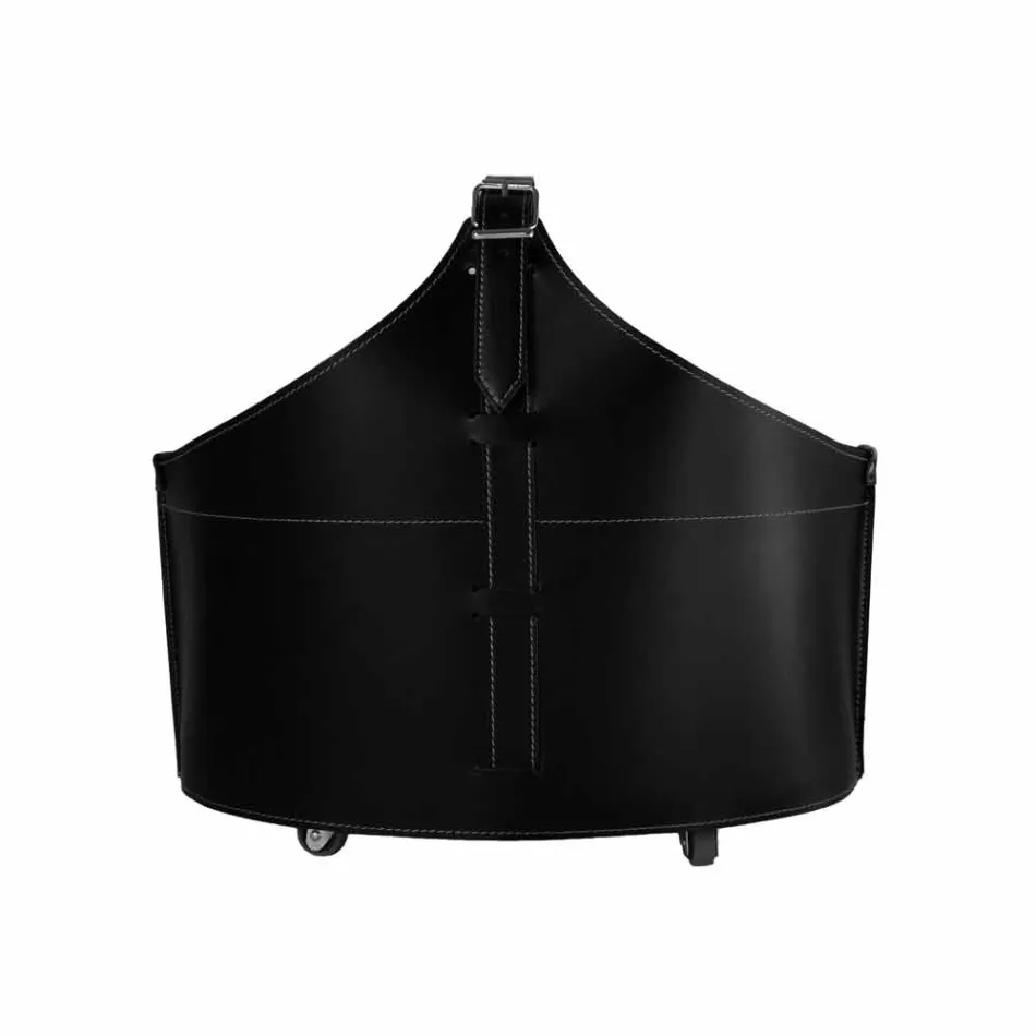 Portalegna von Interieur mit Rad in einem modernen recycelten Leder Fabia Viadurini