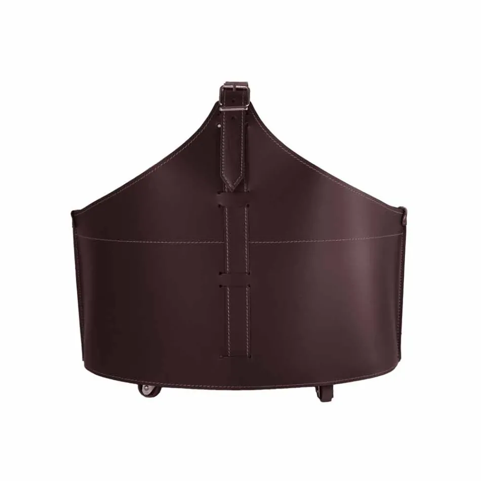 Portalegna von Interieur mit Rad in einem modernen recycelten Leder Fabia Viadurini