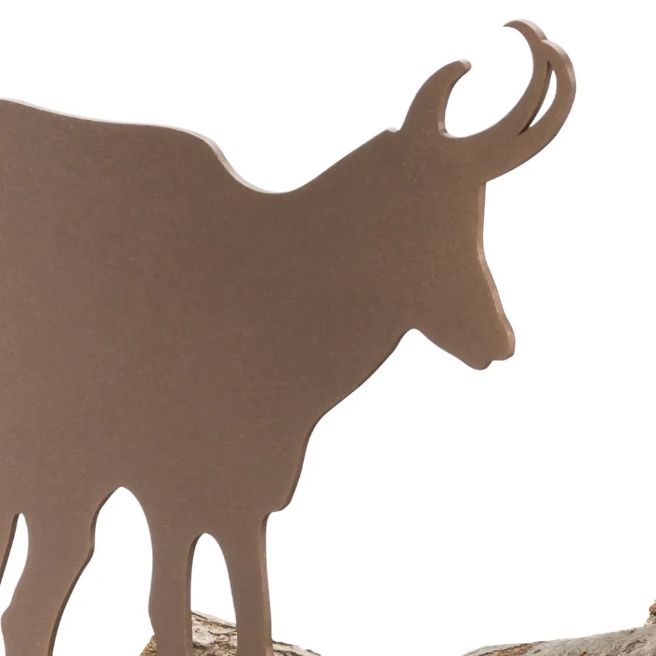 Brennholzhalter aus braunem Stahl Hergestellt in Italien mit Werkzeugen - Volturno Viadurini