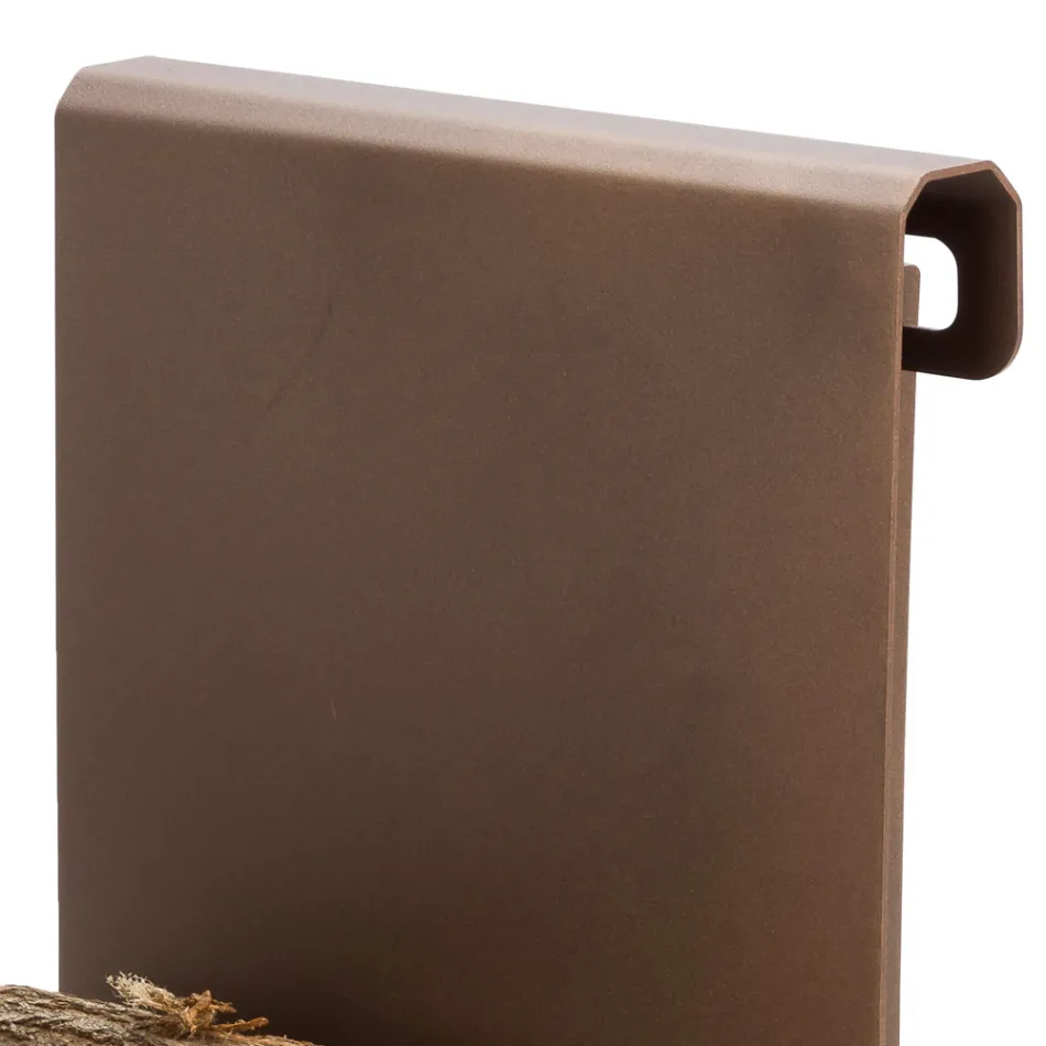 Brennholzhalter aus braunem Stahl Hergestellt in Italien mit Werkzeugen - Volturno Viadurini