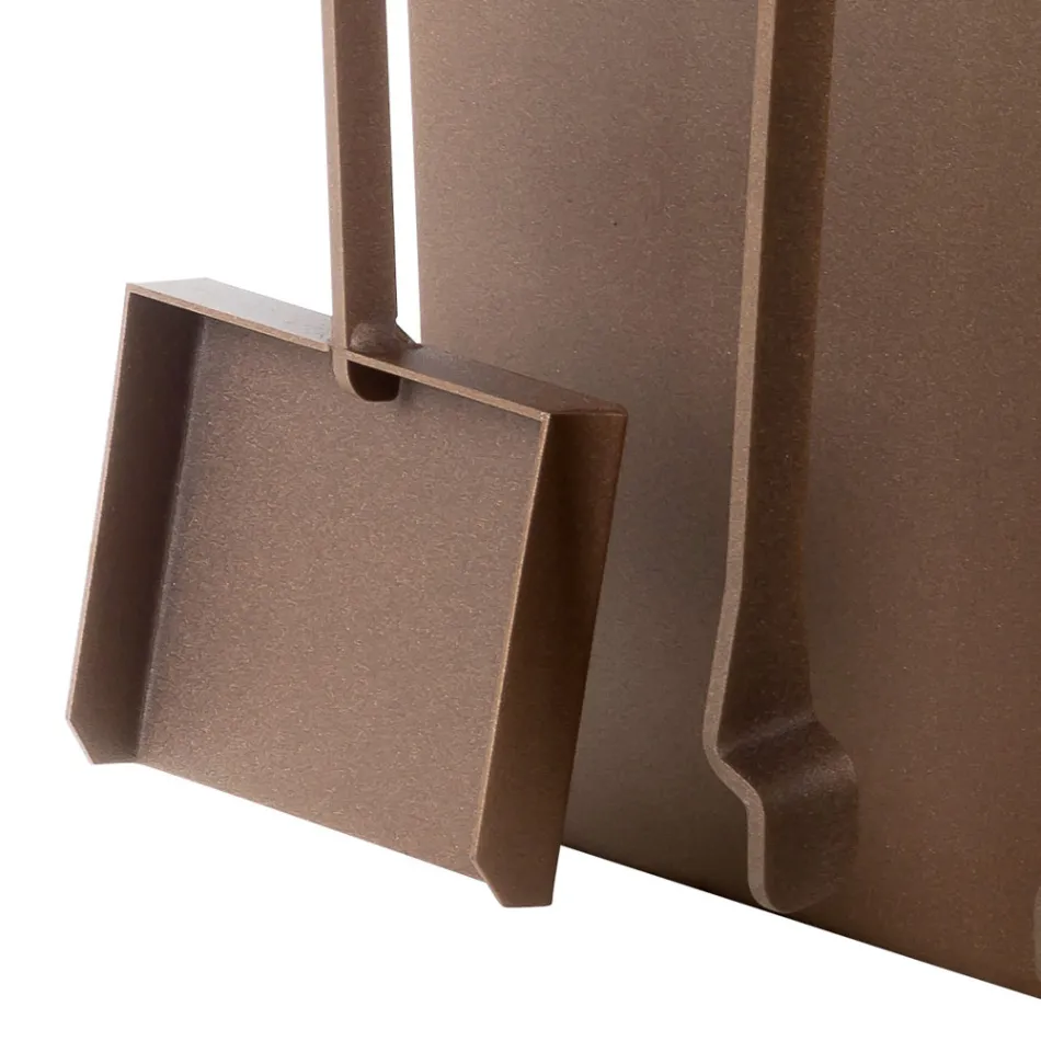 Brennholzhalter aus braunem Stahl Hergestellt in Italien mit Werkzeugen - Volturno Viadurini