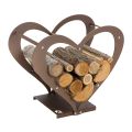 Holzhalter aus braunem Stahl Made in Italy - Zuneigung