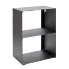 Brennholzhalter aus schwarz lackiertem Stahl Made in Italy - Fiamme Viadurini