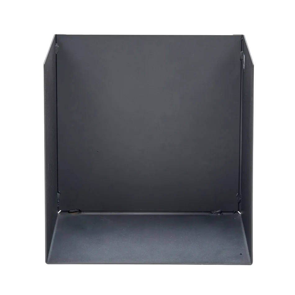 Brennholzhalter aus schwarz lackiertem Stahl Made in Italy - Fiamme Viadurini