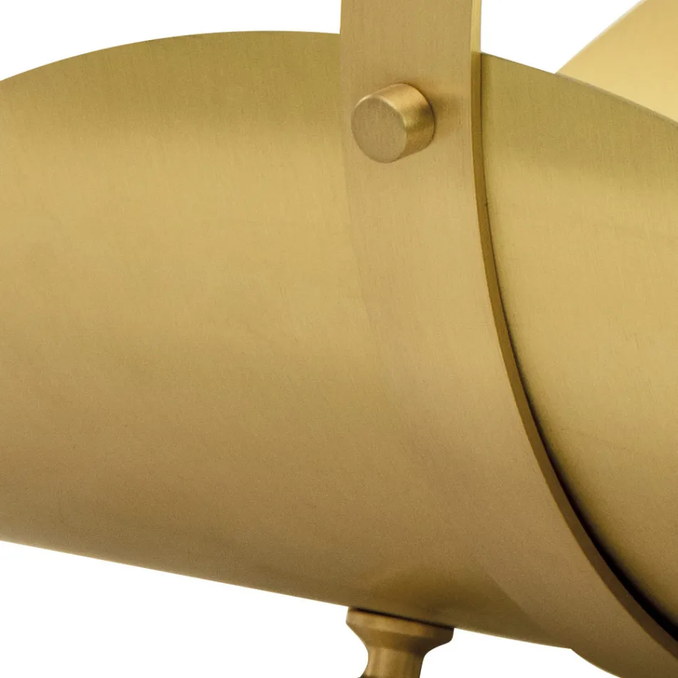 Holzscheithalter aus Messing mit Griff und 4 Füßen, hergestellt in Italien – Tiger Viadurini