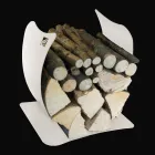 Interner Brennholzhalter aus lackiertem Stahl Made in Italy - Leopoldo Viadurini