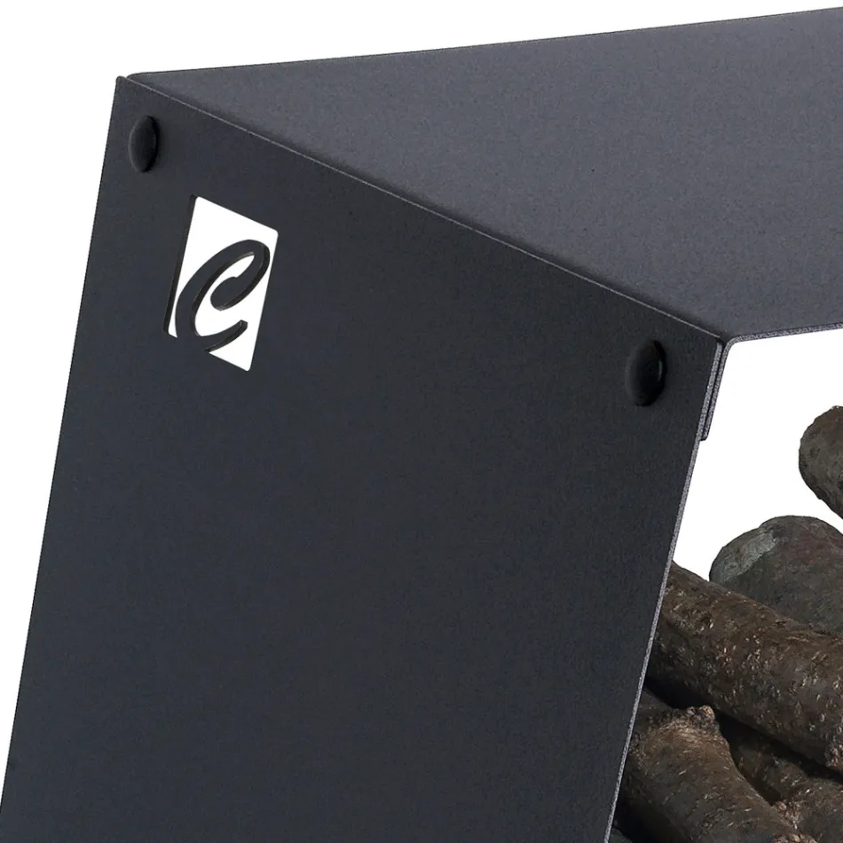 Moderner Holzständer aus lackiertem Stahl Made in Italy - Demetra Viadurini