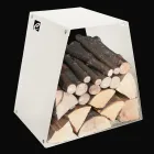 Moderner Holzständer aus lackiertem Stahl Made in Italy - Demetra Viadurini