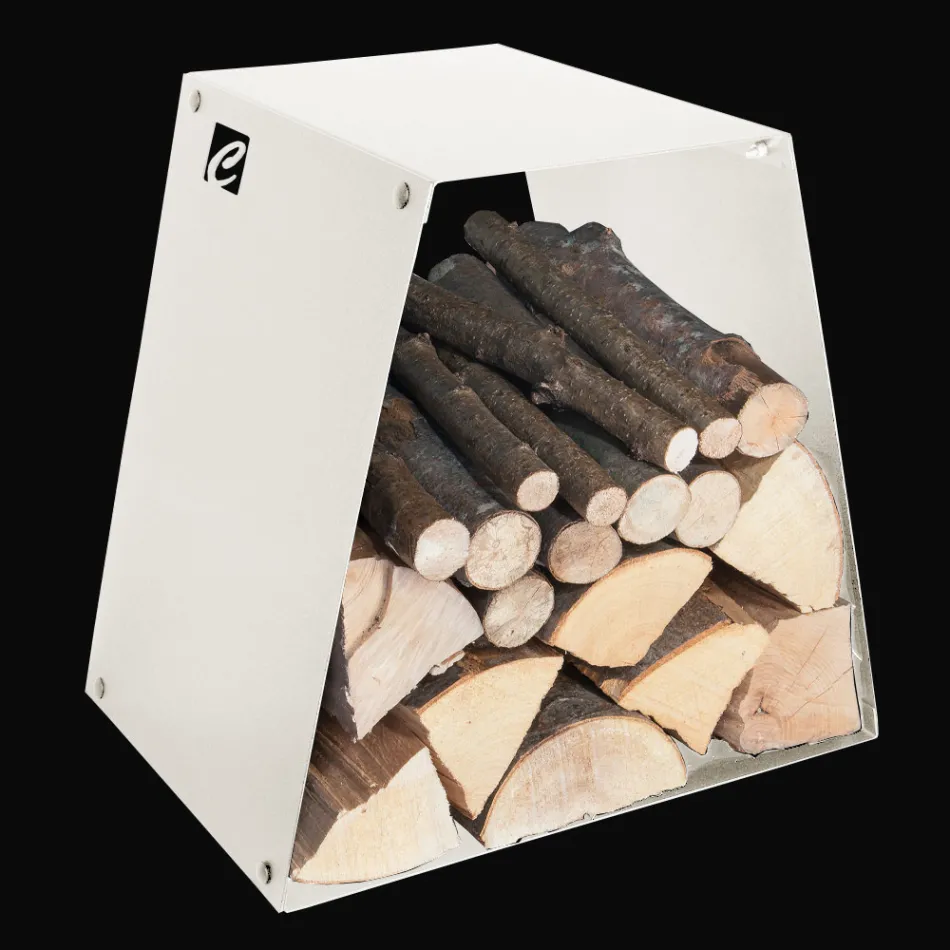 Moderner Holzständer aus lackiertem Stahl Made in Italy - Demetra Viadurini