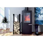 Moderner Holzständer aus lackiertem Stahl Made in Italy - Patrik Viadurini