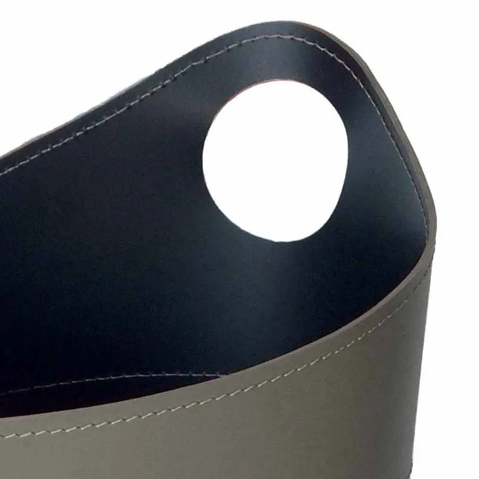 Brennholzhalter, Eisenhalter und Eisen für Nicad Leder, hergestellt in Italien Viadurini