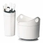 Brennholzhalter, Eisenhalter und Eisen für Nicad Leder, hergestellt in Italien Viadurini