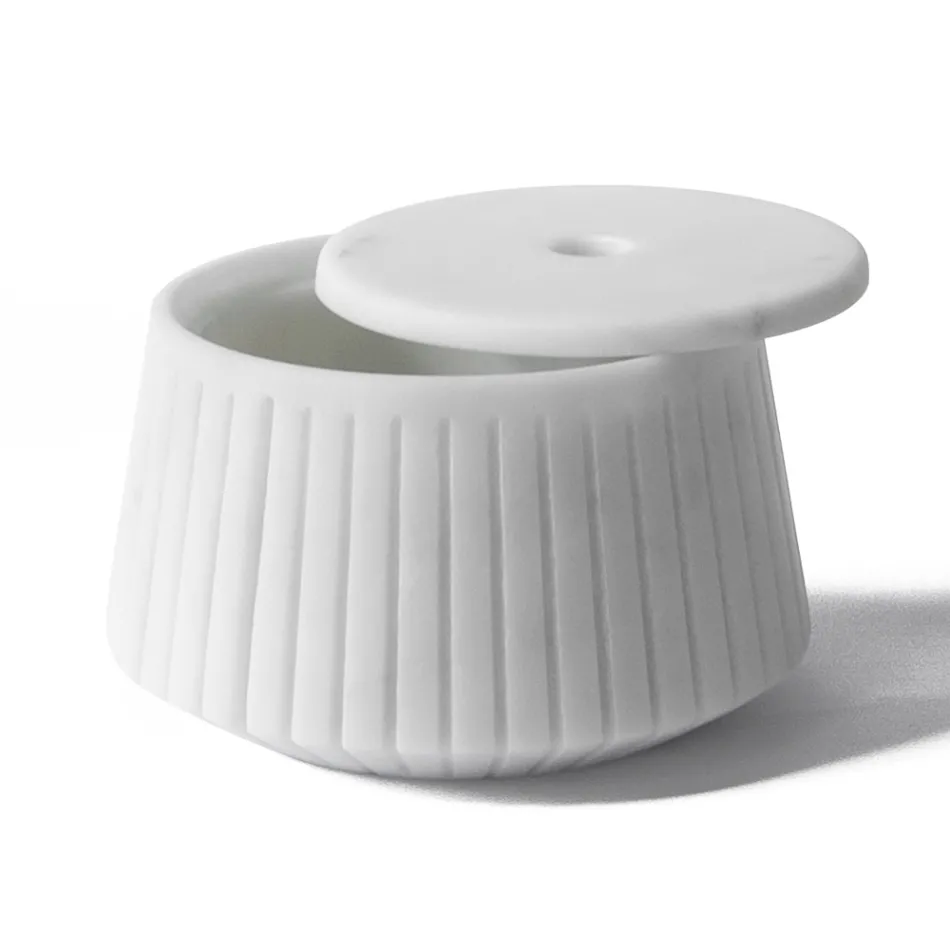 Weißer Carrara-Marmor oder schwarzer gestreifter Portoro-Aufbewahrungshalter - Cairo Viadurini