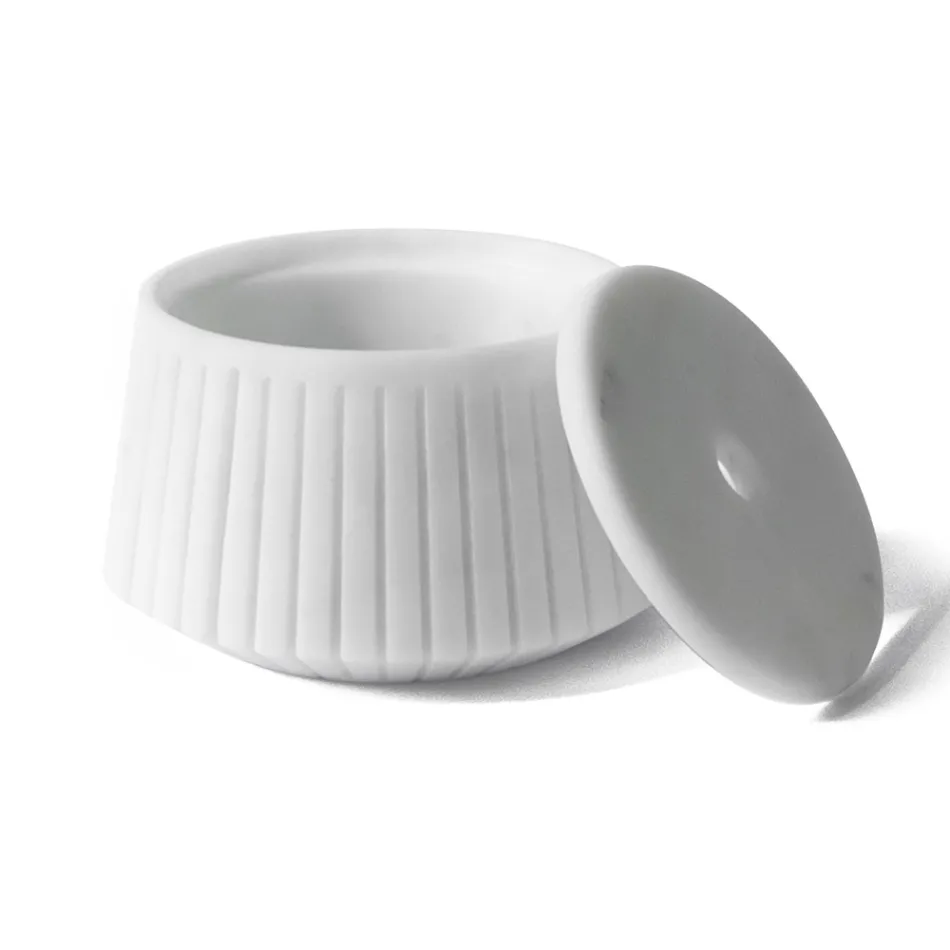 Weißer Carrara-Marmor oder schwarzer gestreifter Portoro-Aufbewahrungshalter - Cairo Viadurini