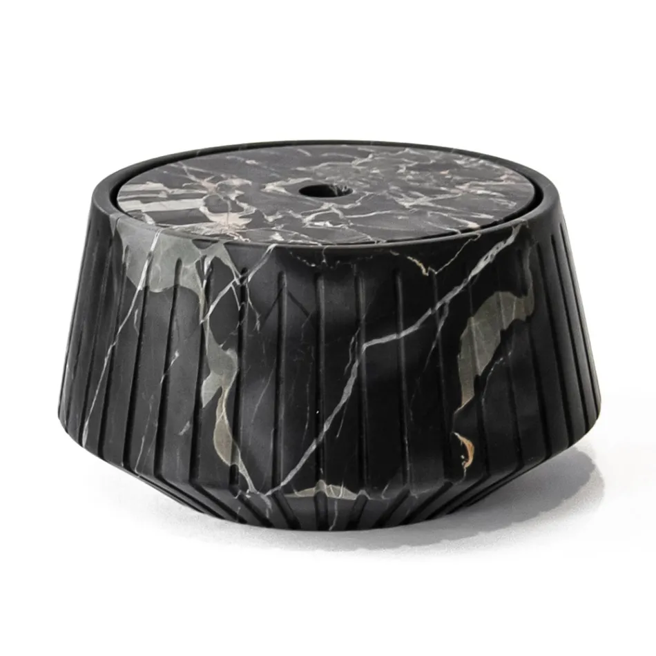 Weißer Carrara-Marmor oder schwarzer gestreifter Portoro-Aufbewahrungshalter - Cairo Viadurini