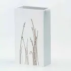 Weißer Schirmständer aus verziertem Holz Modernes Design Rechteckig - Filigran Viadurini