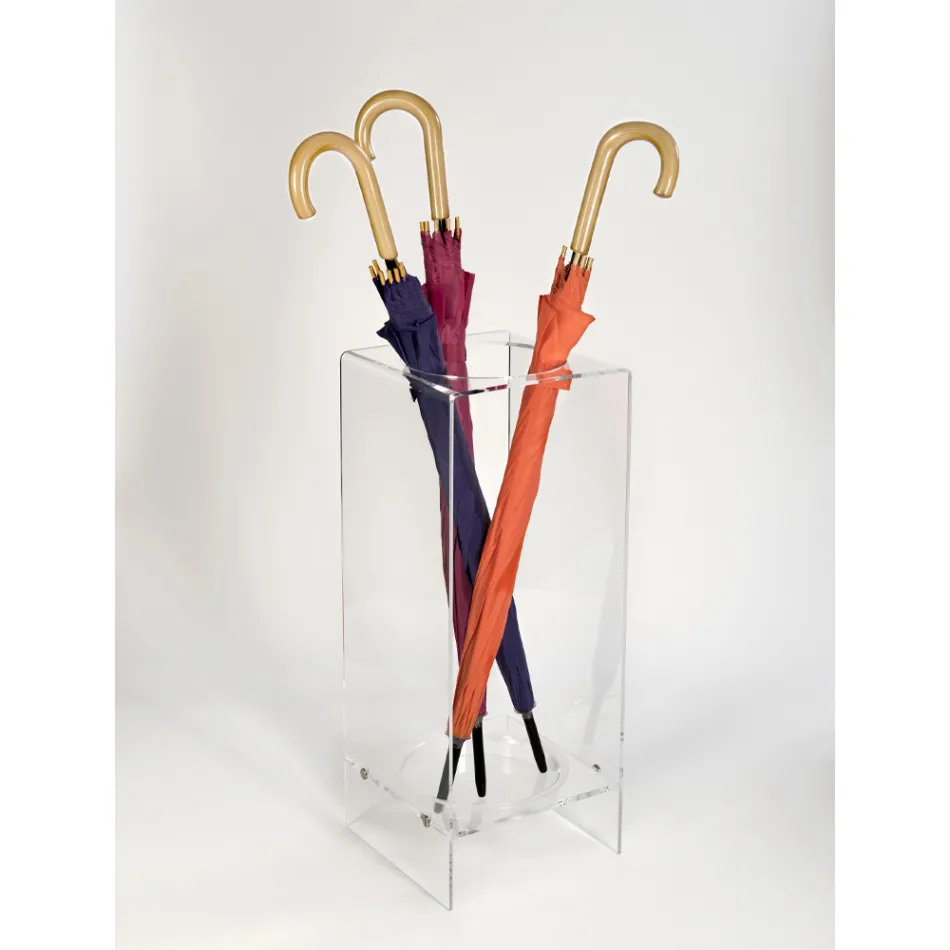 Schirmständer für den Eingang aus weißem oder transparentem Plexiglas - Navel Viadurini