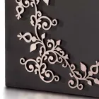 Moderner, eleganter, rechteckiger Schirmständer aus verziertem Holz - Dekoro Viadurini