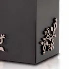 Moderner, eleganter, rechteckiger Schirmständer aus verziertem Holz - Dekoro Viadurini