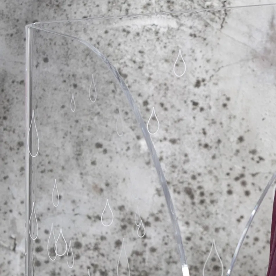 Schirmständer aus transparentem laserdekoriertem Acrylglas - Versio Viadurini