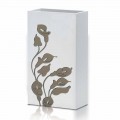 White Wood Umbrella Stand Modernes Design mit Blumendekorationen - Caracalla