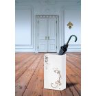 Moderner eleganter Regenschirmständer in dunklem oder weißem Holz mit Dekorationen - Poesie Viadurini