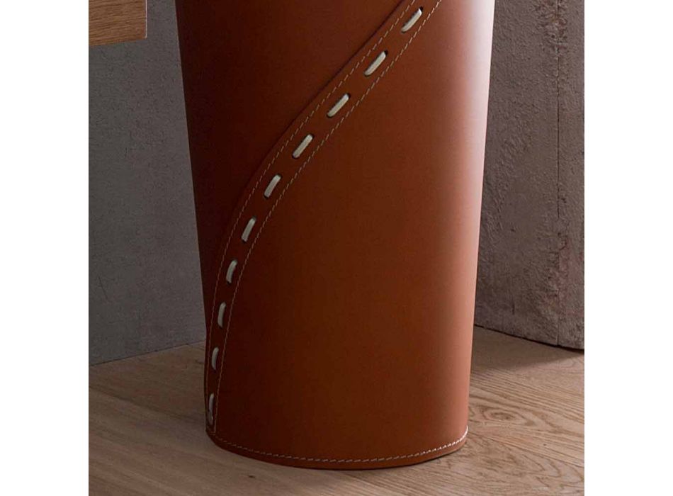 Moderner Schirmständer aus regeneriertem Katrina-Leder, hergestellt in Italien Viadurini