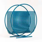 Round Design Steel Magazine Rack Made in Italy - Schöpflöffel Viadurini