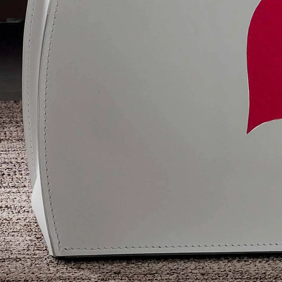 Design-Zeitschriftenständer aus Leder mit modernem Beatrice-Design Viadurini