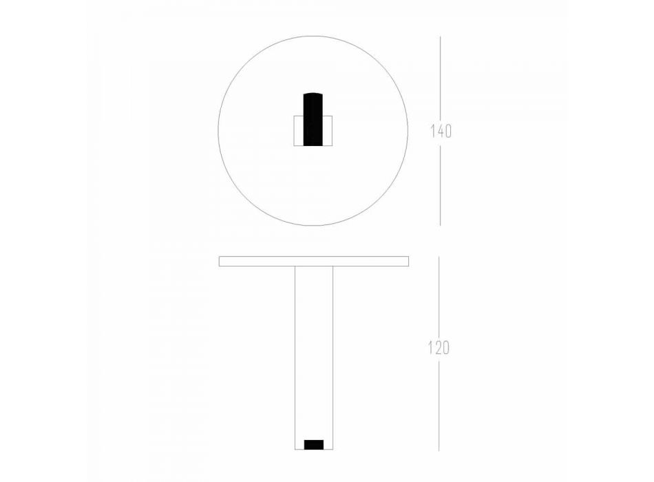 Papierhalter und Anstecknadel aus weißem Corian oder mit schwarzem Einsatz, Design-Badezimmer - Elono Viadurini