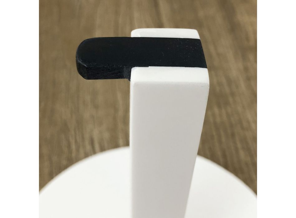 Toilettenpapierhalter aus weißem Corian oder mit schwarzem Einsatz, Made in Italy - Elono Viadurini