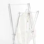 Design Boden Handtuchhalter aus transparentem Plexiglas oder mit Holz - Stendio Viadurini