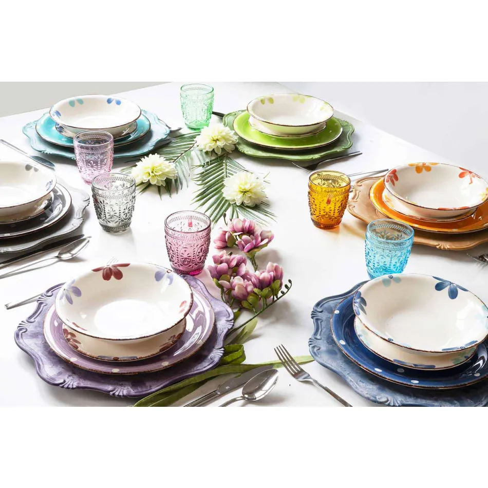 Design Servierbesteck aus Satin Stahl 24 Stück komplett - Fayette Viadurini