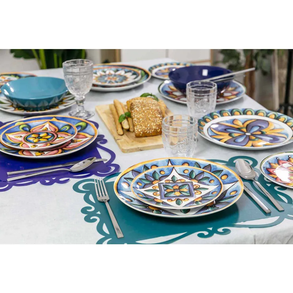 Design Servierbesteck aus Satin Stahl 24 Stück komplett - Fayette Viadurini