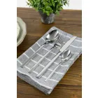 Design Servierbesteck aus Satin Stahl 24 Stück komplett - Fayette Viadurini