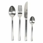 Design Servierbesteck aus Satin Stahl 24 Stück komplett - Fayettepos Viadurini
