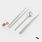 Edelstahlbesteck mit italienischen Luxus-Design-Essstäbchen - Carronde Viadurini