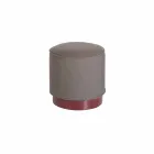 Sitzpuff für den Außenbereich, aus Polyethylen und Stoff oder Leder - Mara Slide Viadurini