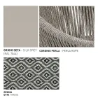 Gartenhocker mit Aluminium und Flechtkorb - Tibidabo von Varaschin Viadurini