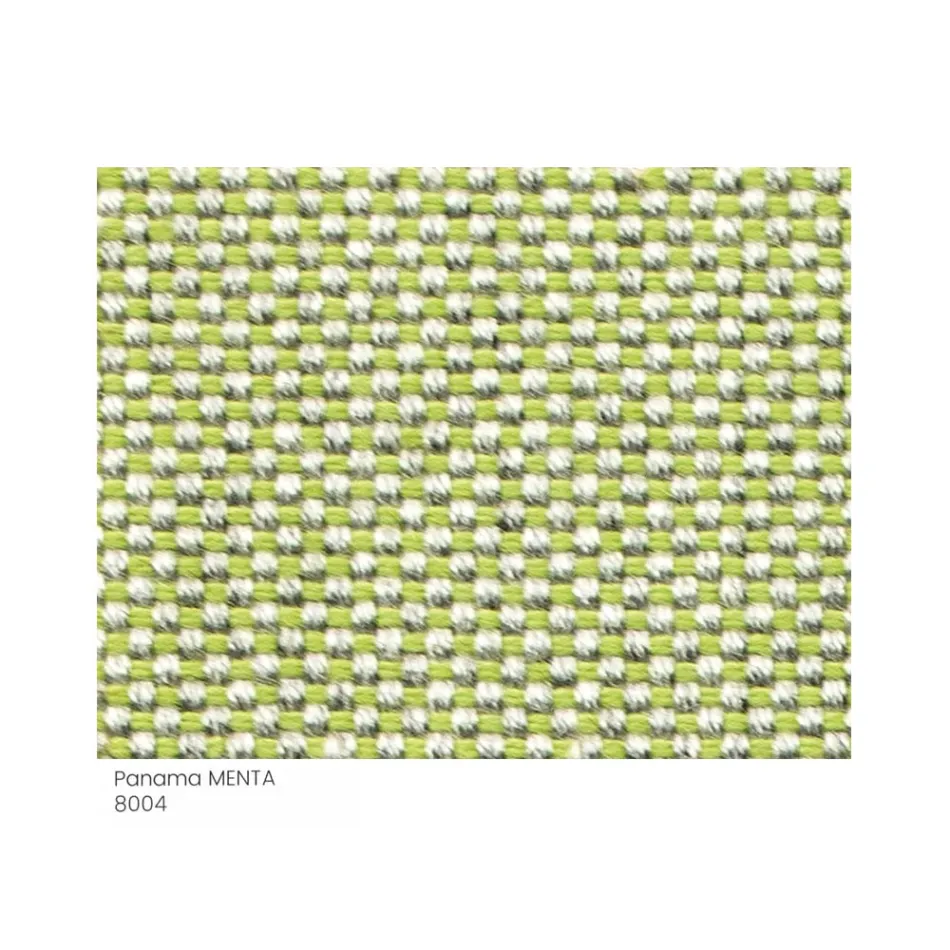 Gartenhocker gepolstert und bezogen mit Stoff Made in Italy - Butter Viadurini