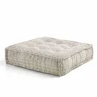 Ethnischer quadratischer Hocker aus Patchworkstoff oder Samtfaser Viadurini