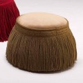 Gepolsterter Pouf in klassischem luxury Design, Durchmesser 60cm Simon
